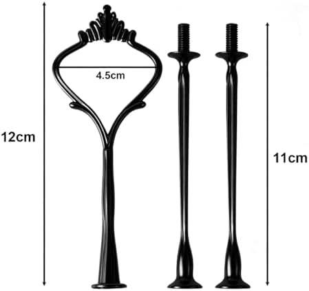 3 Tier Fruit Cake Stand Hardware 5 Set Crown Tiered Tray Hardware Kits Dessert Stand Holder (Plate not Included, alternate