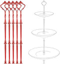 3 Tier Fruit Cake Stand Hardware 5 Set Crown Tiered Tray Hardware Kits Dessert Stand Holder (Plate not Included