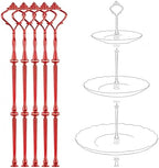 3 Tier Fruit Cake Stand Hardware 5 Set Crown Tiered Tray Hardware Kits Dessert Stand Holder (Plate not Included