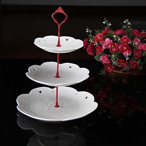 3 Tier Fruit Cake Stand Hardware 5 Set Crown Tiered Tray Hardware Kits Dessert Stand Holder (Plate not Included, alternate