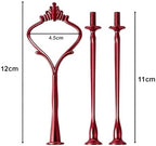 3 Tier Fruit Cake Stand Hardware 5 Set Crown Tiered Tray Hardware Kits Dessert Stand Holder (Plate not Included, alternate