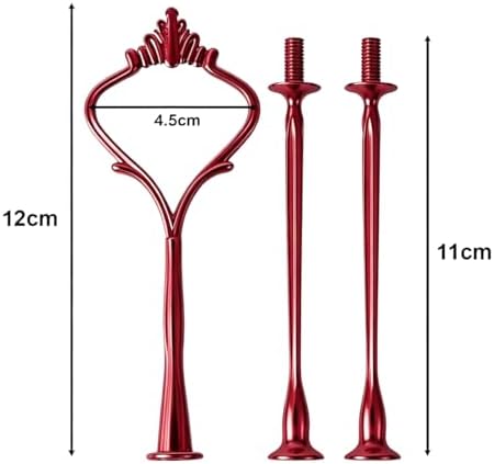 3 Tier Fruit Cake Stand Hardware 5 Set Crown Tiered Tray Hardware Kits Dessert Stand Holder (Plate not Included, alternate