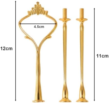 3 Tier Fruit Cake Stand Hardware 5 Set Crown Tiered Tray Hardware Kits Dessert Stand Holder (Plate not Included, alternate