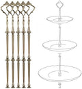 3 Tier Fruit Cake Stand Hardware 5 Set Crown Tiered Tray Hardware Kits Dessert Stand Holder (Plate not Included)