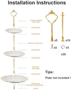 3 Tier Fruit Cake Stand Hardware 5 Set Crown Tiered Tray Hardware Kits Dessert Stand Holder (Plate not Included), alternate