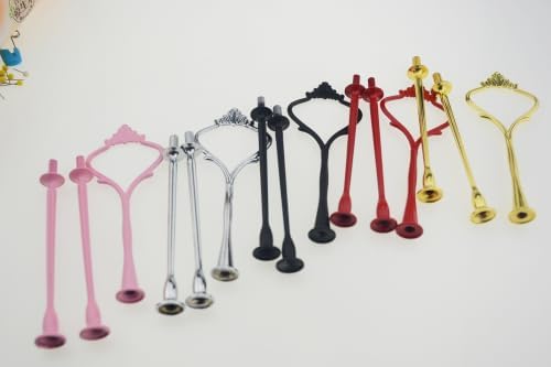 3 Tier Fruit Cake Stand Hardware 5 Set Crown Tiered Tray Hardware Kits Dessert Stand Holder (Plate not Included), alternate