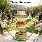 3-Tier Gold Iron Cake Stand, Vintage Dessert Serving Tray Holder Cupcake Pastry Fruit Display Rack for Wedding, alternate