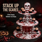 3-Tier Halloween Bloody Cupcake Stand Party Decorations in Blood, alternate view 2
