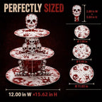3-Tier Halloween Bloody Cupcake Stand Party Decorations in Blood, alternate view 4
