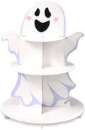 3 Tier Halloween Cupcake Stand Boo Ghost Dessert Tower for Birthday in White