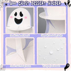 3 Tier Halloween Cupcake Stand Boo Ghost Dessert Tower for Birthday in White, alternate view 3