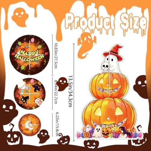 3-Tier Halloween Cupcake Stand Pumpkin Stack Dessert Display Holder in Halloween, alternate view 3