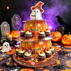 3-Tier Halloween Cupcake Stand Pumpkin Stack Dessert Display Holder in Halloween, alternate view 7