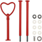 3 Tier Heart Shape Metal Cake Stand Holder Heavy Duty Fruit Plate Handle Fittings Hardware Rod(Red) in Red
