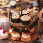 3 Tier Heart Shape Metal Cake Stand Holder Heavy Duty Fruit Plate Handle Fittings Hardware Rod(Black) in Black, alternate