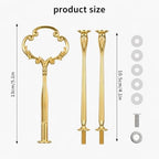 3 Tier Little Crown Tiered Tray Hardware Kit, Gold Cake Stand Hardware in gold, alternate view 3