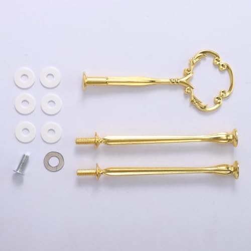 3 Tier Little Crown Tiered Tray Hardware Kit, Gold Cake Stand Hardware in gold, alternate view 4