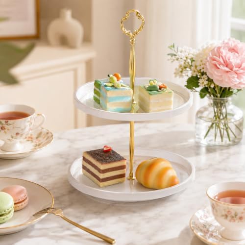 3 Tier Little Crown Tiered Tray Hardware Kit, Gold Cake Stand Hardware in gold, alternate view 6