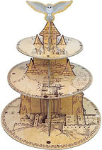 3-Tier Magical Cupcake Stand - Wizard Birthday & Halloween Party Cake Stand - Round in Colorful