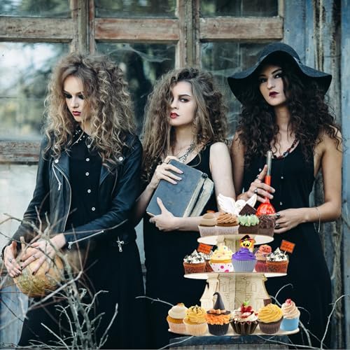 3-Tier Magical Cupcake Stand - Wizard Birthday & Halloween Party Cake Stand - Gift for Magical Lovers (Birthday, alternate