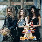 3-Tier Magical Cupcake Stand - Wizard Birthday & Halloween Party Cake Stand - Gift for Magical Lovers (Birthday, alternate