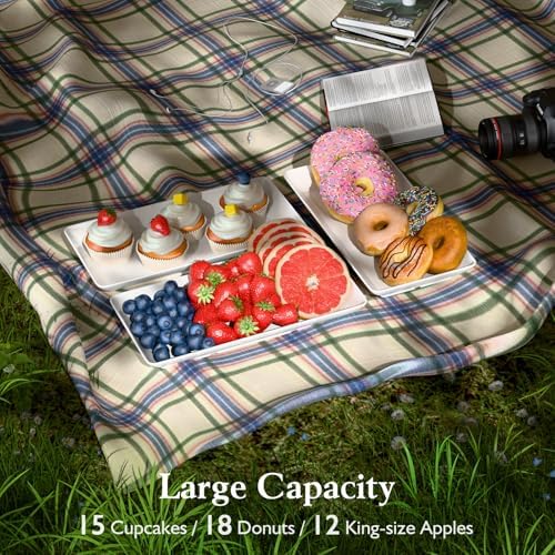 3-Tier Melamine Serving Tray Set, 11.5 x 5.6 in, Black Stand in 12 inch in Black, alternate view 4