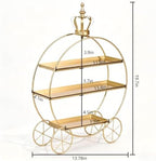 3-Tier Metal Cupcake Stand Tiered Dessert Serving Tray Candy Cookie Display Holder for Wedding Birthday Party, alternate view
