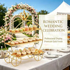3-Tier Metal Cupcake Stand Tiered Dessert Serving Tray Candy Cookie Display Holder for Wedding Birthday Party, alternate view