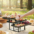 3 -Tier Metal Cupcakes Tray Display Stand for Gatherings, Parties, Holiday Dinners,14.5” Food Trays with Metal, alternate