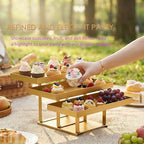 3 -Tier Metal Cupcakes Tray Display Stand for Gatherings, Parties, Holiday Dinners,14.5” Food Trays with Metal, alternate