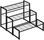 3 Tier Metal Plant Stand Outdoor Indoor Waterproof, Stackable Heavy Duty Tall Plant Shelf Flower Pot Holder for