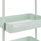 3-Tier Metal Rolling Utility Cart, Storage Organizer, Multi-Functional Kitchen Island Cart, Portable Shelving, alternate view