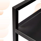 3-Tier Metal Rolling Utility Cart, Storage Organizer, Multifunctional Storage, Mobile Shelving, Black in Black, alternate