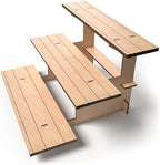 3-Tier Natural Wooden Display Stand Bundle for Vendors, Craft Fairs, Markets, Retail in brown, alternate view 2