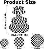 3 Tier Race Car Checkered Cupcake Stand, - Easy to Assemble& Reusable(Car) in Car, alternate view 3
