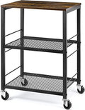 3 Tier Rolling Cart, Kitchen Carts on Wheels Utility Cart for Home