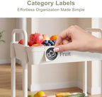 3-Tier Rolling Cart with Wheels, Multifunction Utility Storage Carts, Kitchen Storage Organizer, Mobile Shelving, alternate