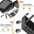 3 Tier Rolling Utility Cart Organizer with Removable Drawer, Black in Black, alternate view 4