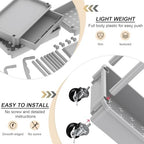 3 Tier Rolling Utility Cart Organizer with Removable Drawer, Grey in Grey, alternate view 4