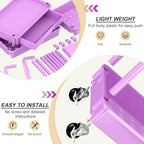 3 Tier Rolling Utility Cart Organizer with Removable Drawer, Purple, alternate view 4
