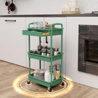 3 Tier Rolling Utility Cart with Drawer, Rolling Storage Cart, Storage Cart for Kitchen, Bathroom, Living Room, alternate