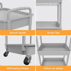 3 Tier Rolling Utility Cart with Drawer, Utility Cart Made of Multifunctional Storage Organizer Tool for, alternate view 4