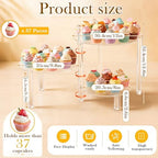 3 Tier Rotating Cupcake Stand, 360° Acrylic Dessert Display Stand, Clear Round Tiered Cake Holder Serving Tray, alternate