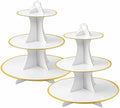 3-Tier Round Cupcake Stand, Cardboard Cupcake Tower, Dessert Cup Cake Stand Tower for Birthday Wedding Party
