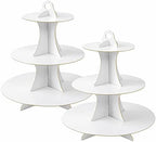 3-Tier Round Cupcake Stand, Cardboard Cupcake Tower, Dessert Cup Cake Stand Tower for Birthday Wedding Party