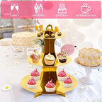 3-Tier Round Cupcake Stand, Cardboard Cupcake Tower, Dessert Cup Cake Stand Tower for Birthday Wedding Party, alternate view