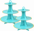 3-Tier Round Cupcake Stand, Cardboard Cupcake Tower, Dessert Cup Cake Stand Tower for Birthday Wedding Party