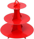 3-Tier Round Cupcake Stand, Cardboard Cupcake Tower, Dessert Cup Cake Stand Tower for Birthday Wedding Party