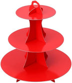 3-Tier Round Cupcake Stand, Cardboard Cupcake Tower, Dessert Cup Cake Stand Tower for Birthday Wedding Party