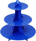 3-Tier Round Cupcake Stand, Cardboard Cupcake Tower, Dessert Cup Cake Stand Tower for Birthday Wedding Party